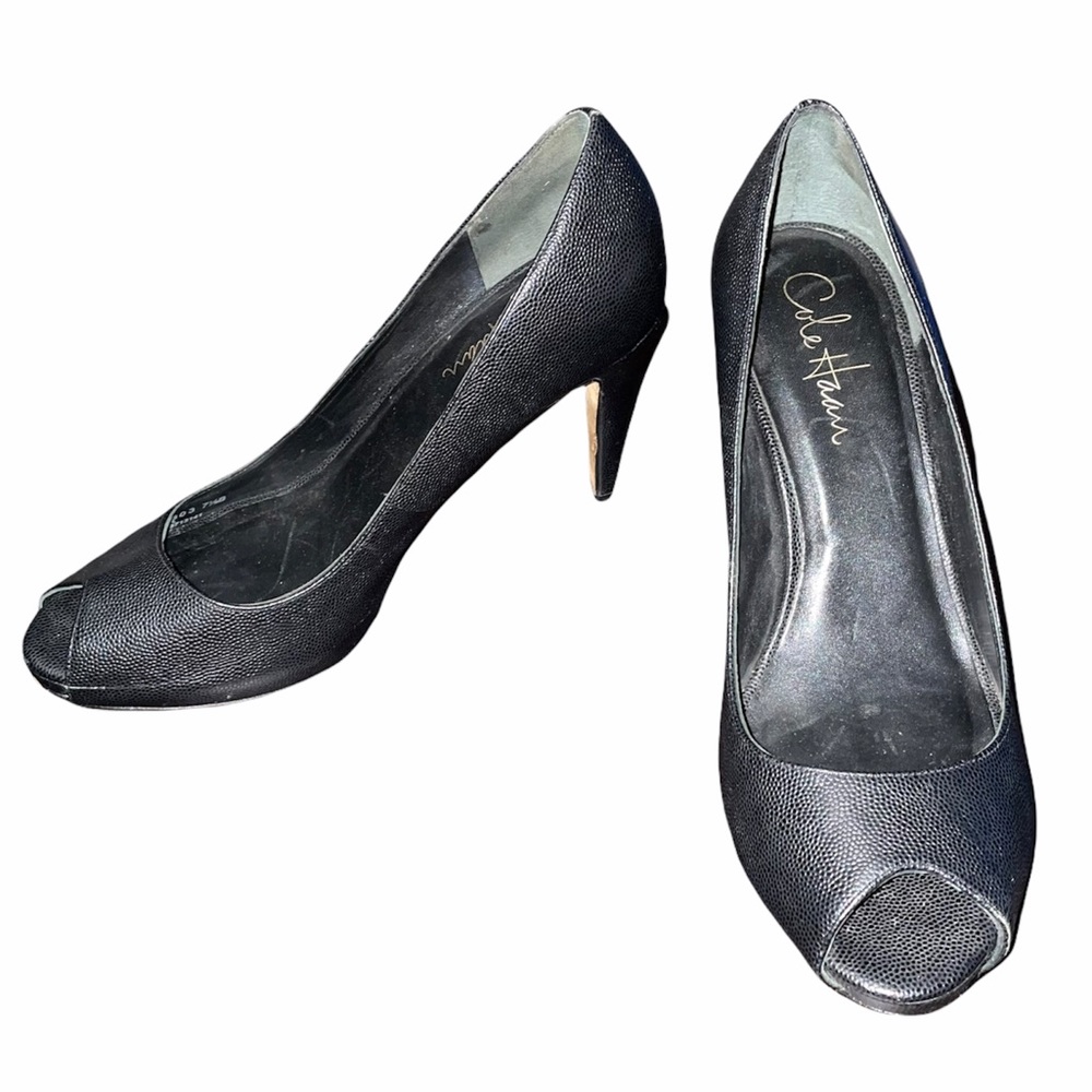 Cole Haan Nike Air Stingray Texture Peep-toe Heel